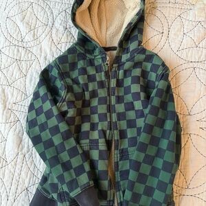 Hanna Andersson Faux Shearling French Terry Zip-Up Hoodie